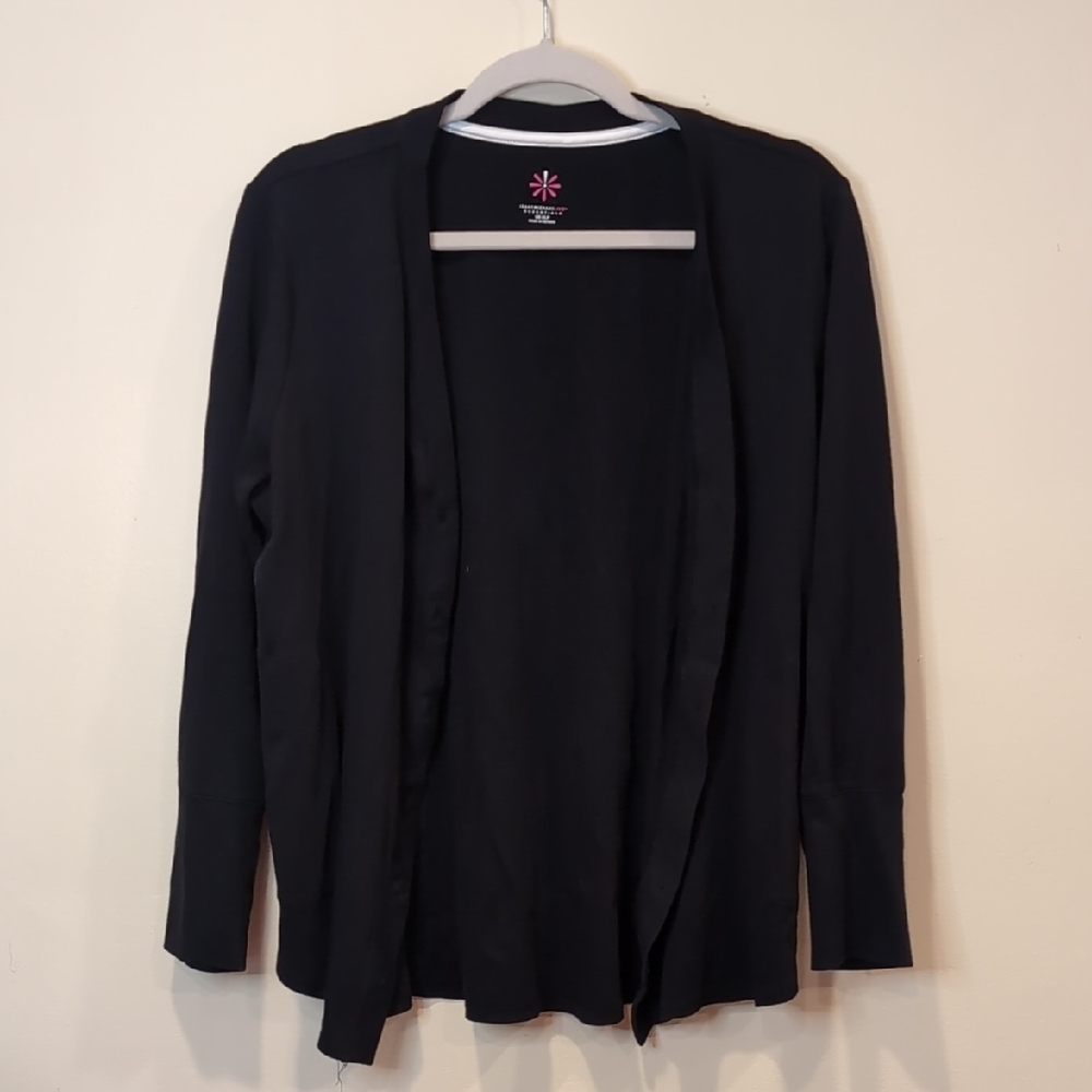 Black Lightweight Knit Cardigan Sweater
